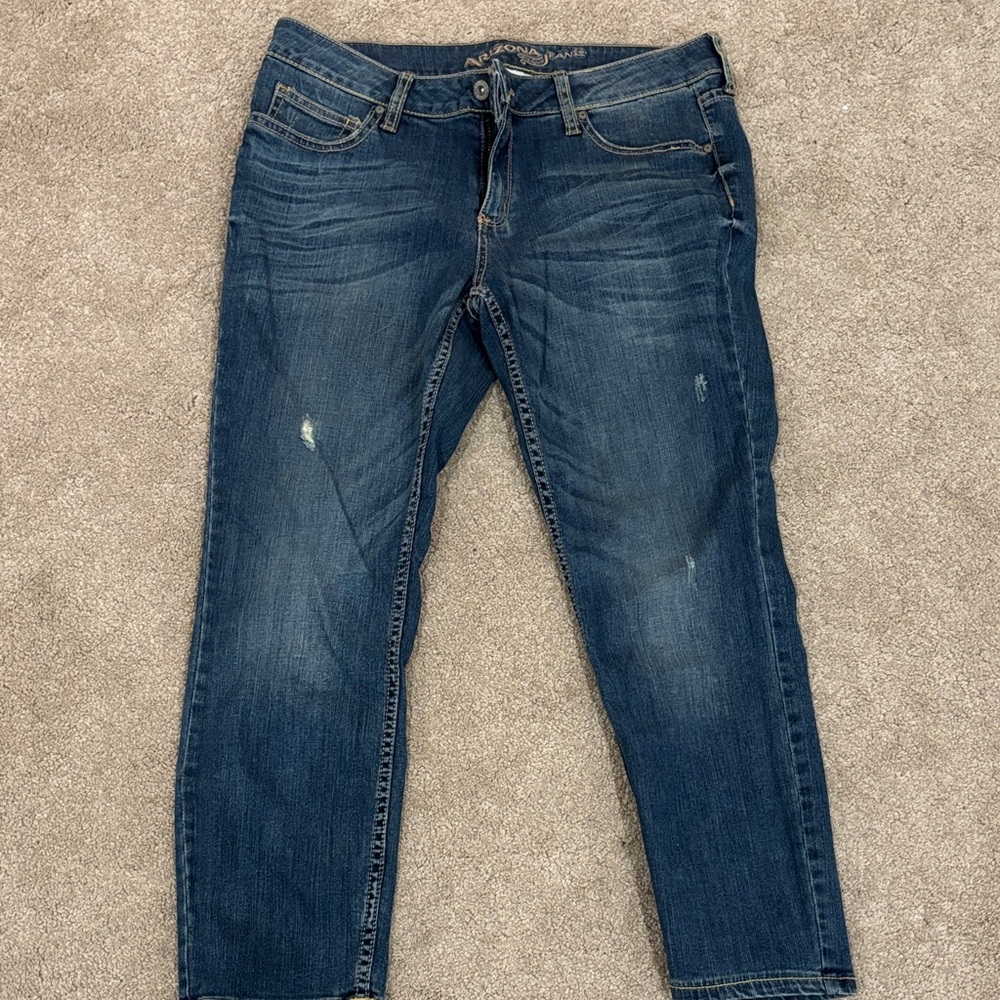 Arizona Jean Company Deep Indigo Cropped Jeans